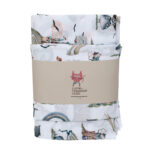 Σετ σεντόνια κούνιας 3 τεμαχίων από βαμβάκι Oeko-Tex με Fairytale print