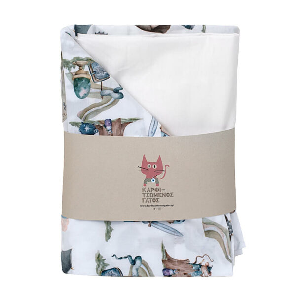 Σετ σεντόνια λίκνου 2 τεμαχίων από βαμβάκι Oeko-Tex με Fairytale print