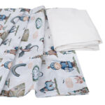 Σετ σεντόνια λίκνου 2 τεμαχίων από βαμβάκι Oeko-Tex με Fairytale print | Karfitsomenosgatos