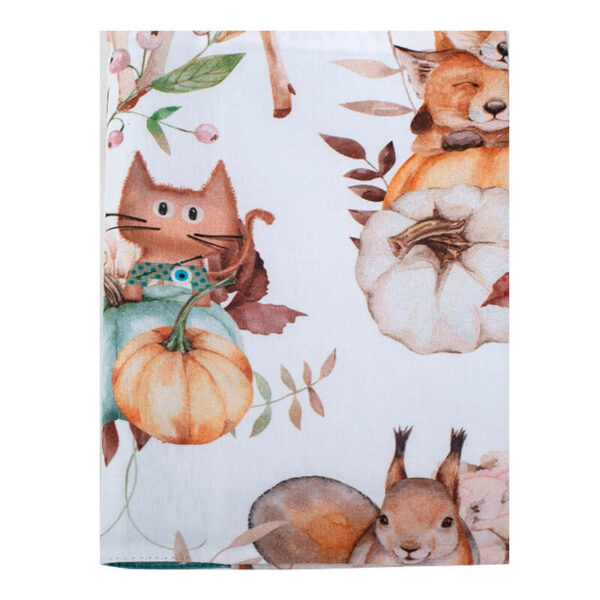 Υφασμάτινη θήκη βιβλιαρίου υγείας από βαμβάκι Oeko-Tex με Pumpkins print