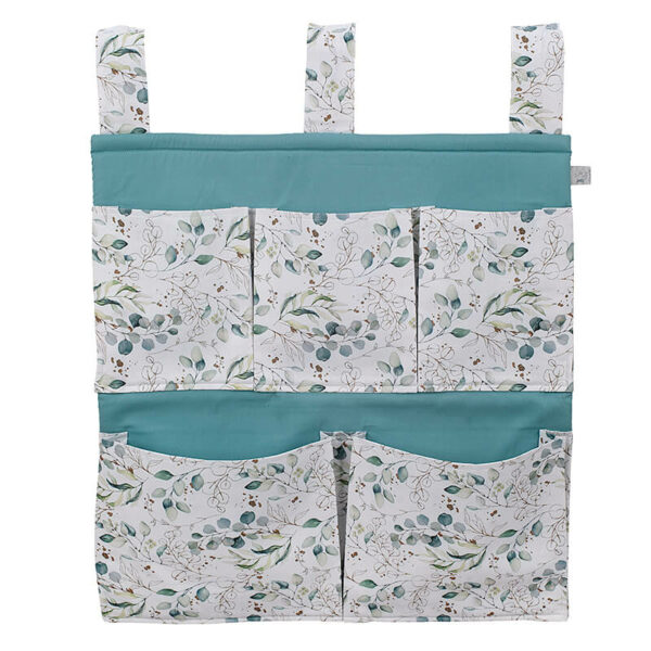 Θήκη οργάνωσης κούνιας από βαμβάκι Oeko-Tex με Eucalyptus Leaves print | Karfitsomenosgatos