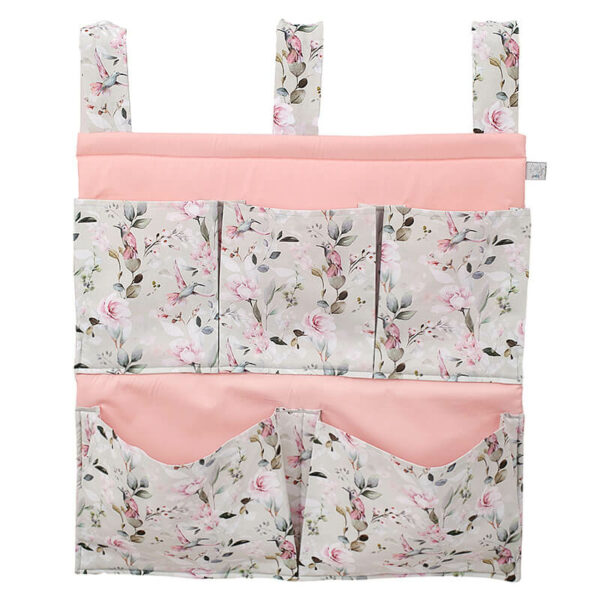 Θήκη οργάνωσης κούνιας από βαμβάκι Oeko-Tex με Floral Garden print | Καρφιτσωμένος Γάτος