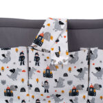 Θήκη οργάνωσης κούνιας από βαμβάκι Oeko-Tex με Knight Castle print | Karfitsomenosgatos