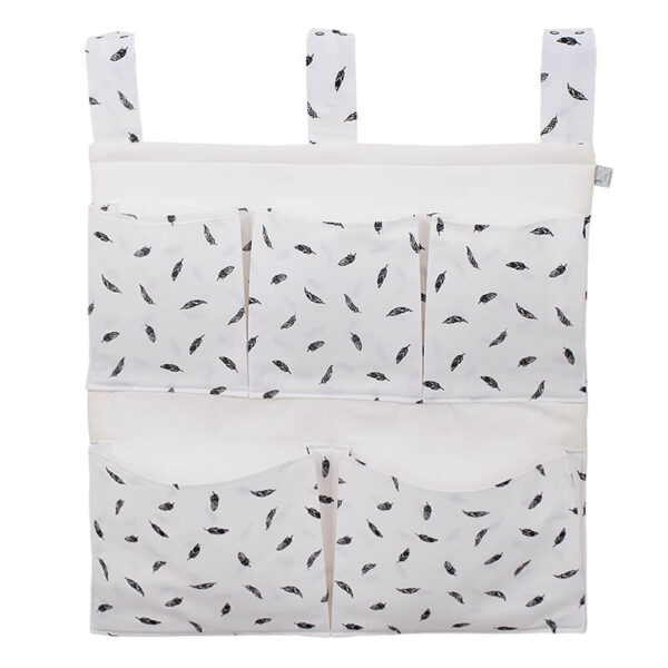 Θήκη οργάνωσης κούνιας από βαμβάκι Oeko-Tex με Leaves print | Karfitsomenosgatos
