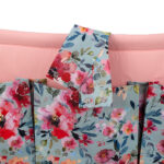 Θήκη οργάνωσης κούνιας από βαμβάκι Oeko-Tex με Watercolour Flowers Μint print | Karfitsomenosgatos