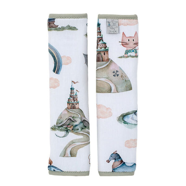 Βαμβακερά προστατευτικά ζώνης ασφαλείας 2 όψεων με print Fairytale