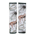 Βαμβακερά προστατευτικά ζώνης ασφαλείας 2 όψεων με print Jungle Animals | Karfitsomenosgatos