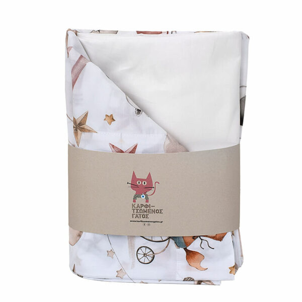 Σετ σεντόνια λίκνου 2 τεμαχίων από βαμβάκι Oeko-Tex με Circus print