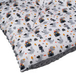 Βαμβακερό μαξιλάρι δαπέδου 2 όψεων με Knight Castle print | Karfitsomenosgatos