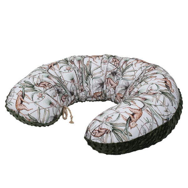 karfitsΒαμβακερό μαξιλάρι θηλασμού/εγκυμοσύνης με print Jungle Animals | Karfitsomenosgatos