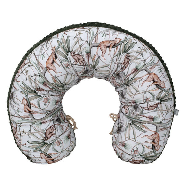 karfitsΒαμβακερό μαξιλάρι θηλασμού/εγκυμοσύνης με print Jungle Animals | Karfitsomenosgatos