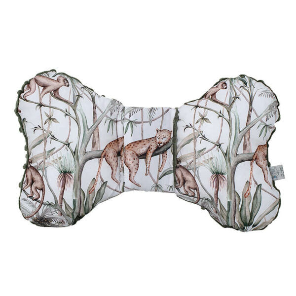 Βρεφικό μαξιλάρι Wings για το καρότσι με print Jungle Animals | Karfitsomenosgatos