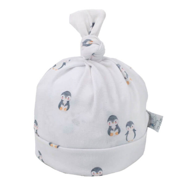 Βρεφικός σκούφος από βαμβάκι Oeko-Tex με Penguins