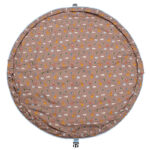 Στρώμα Παιχνιδιού-Τσάντα Αποθήκευσης 2 σε 1 από βαμβάκι με Happy Animals Taupe print | Karfitsomenosgatos