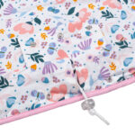 Στρώμα Παιχνιδιού-Τσάντα Αποθήκευσης 2 σε 1 από βαμβάκι με Flowers White print | Karfitsomenosgatos