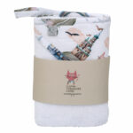 Βρεφική μπουρνουζοπετσέτα από βαμβάκι Oeko-Tex με Fairytale print